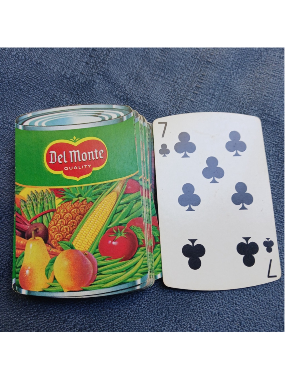 Vintage Del Monte Fruit Can Playing Cards In Plastic Case Excellent Condition...